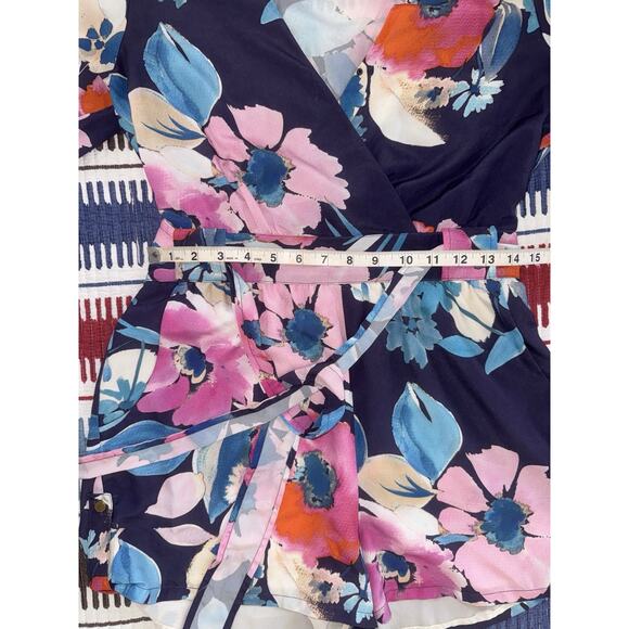 Charlie Jade Floral Romper Boho Chic Beach Club Resort Bohemian Sz S/P - Picture 8 of 13